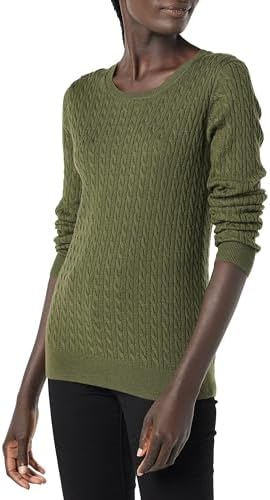 Women's Lightweight Ribbed Crew Neck Sweater Long Sleeve