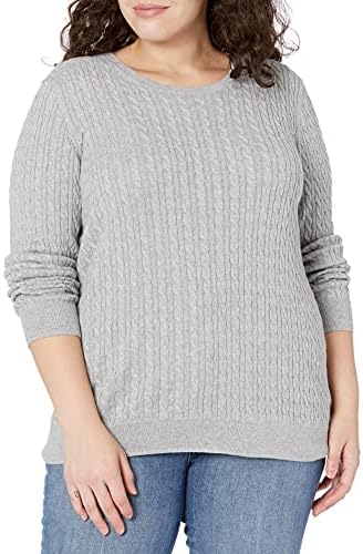 Women's Lightweight Ribbed Crew Neck Sweater Long Sleeve
