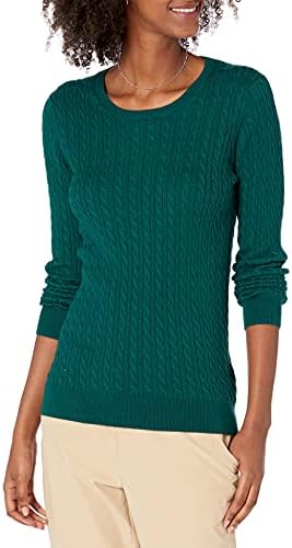 Women's Lightweight Ribbed Crew Neck Sweater Long Sleeve