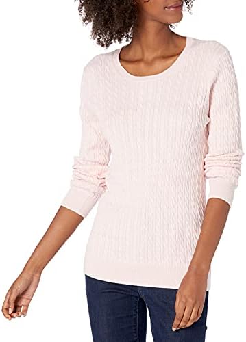 Women's Lightweight Ribbed Crew Neck Sweater Long Sleeve