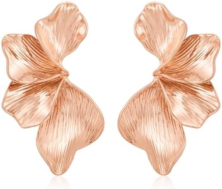 Orecchini dorati a forma d'oro per donne - Design elegante e moderno