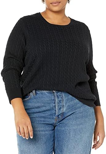 Women's Lightweight Ribbed Crew Neck Sweater Long Sleeve