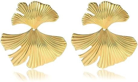 Orecchini dorati a forma d'oro per donne - Design elegante e moderno
