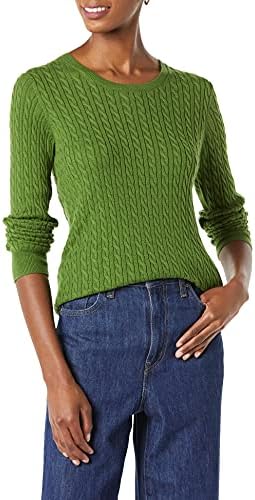 Women's Lightweight Ribbed Crew Neck Sweater Long Sleeve