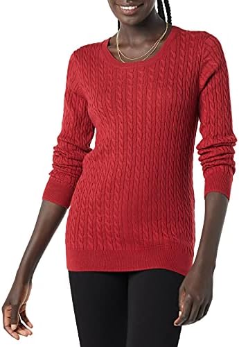 Women's Lightweight Ribbed Crew Neck Sweater Long Sleeve