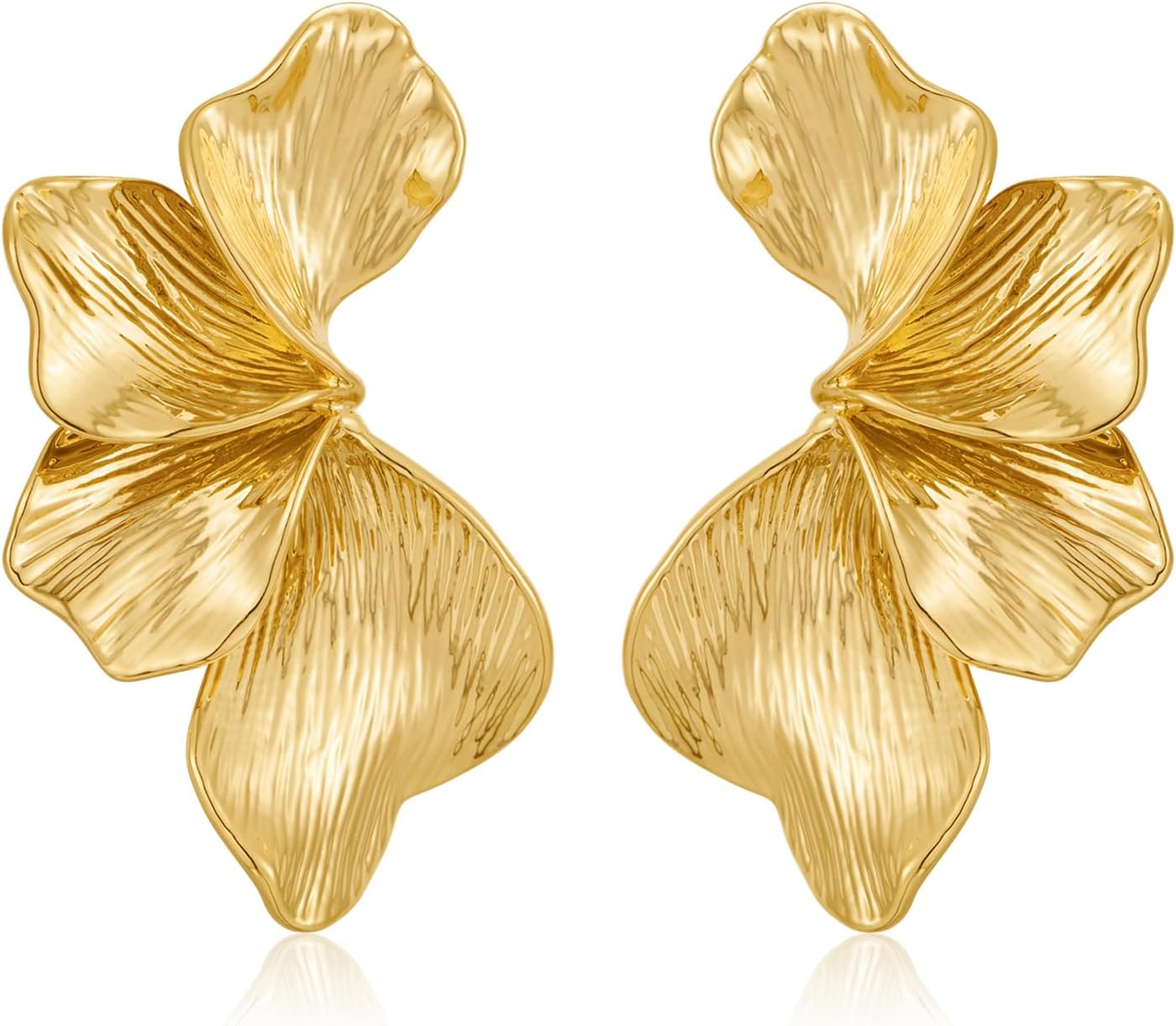 Orecchini dorati a forma d'oro per donne - Design elegante e moderno